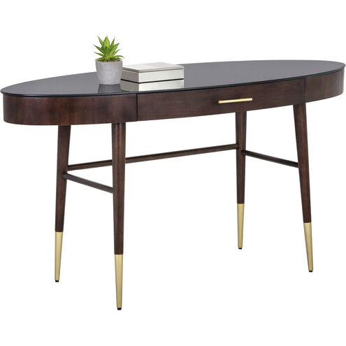 Osmond 60 X 24 inch Black / Brown / Brown Desk